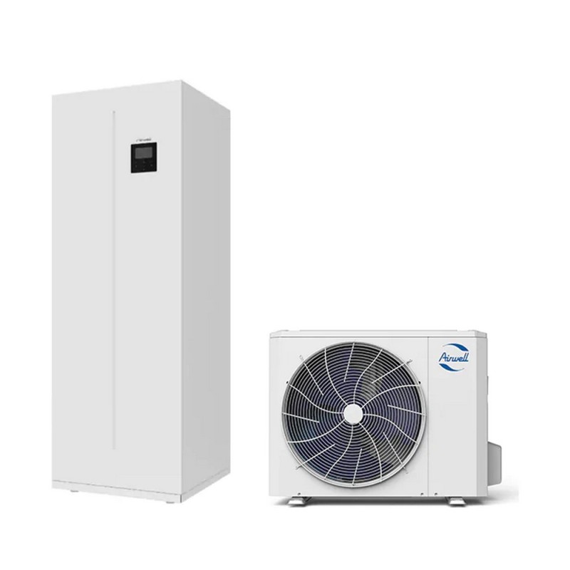 Šilumos siurblys oras-vanduo Airwell WELLEA WT (ODMA-100T-09M22-19 / AW-YHPSA06-H91) su integr.190 ltr. talpa (6,00 kw)