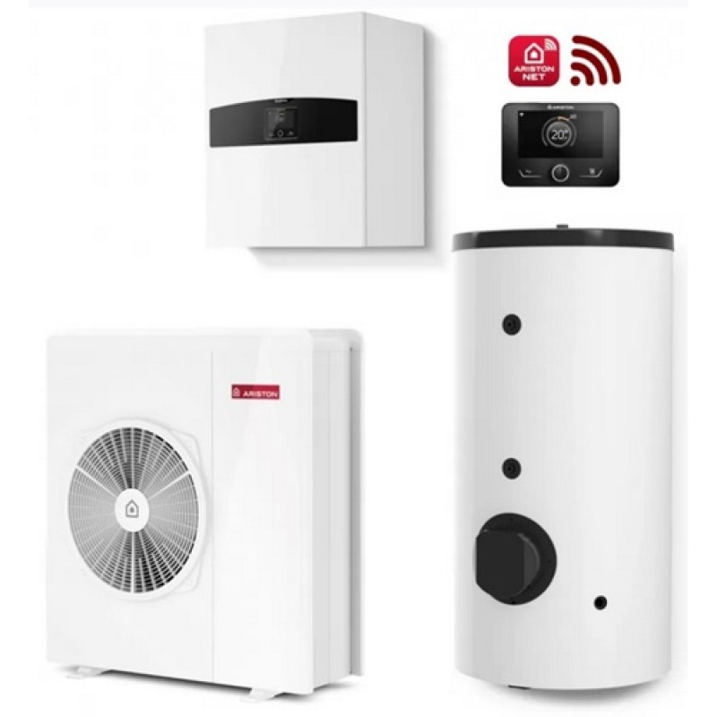 Šilumos siurblys oras-vanduo Ariston Nimbus Flex80 S-3 Net su 190l vandens šildytuvu 11,74 kW