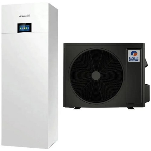 GREE oras-vanduo šilumos siurblys VERSATI IV DUO su integruotu 185l talpos boileriu (GRS-CQ10.0PDG/NhH3-EI / GRS-CQ10.0PD/NhH3-E-O) 10,2 kW