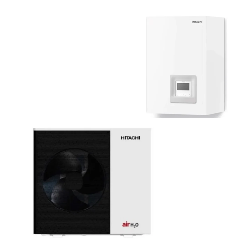 Šilumos siurblys oras-vanduo Hitachi airH2O 600 S (HIT-RWM-4.0R3E / HIT-RAS-4WHRP2E) 10kW