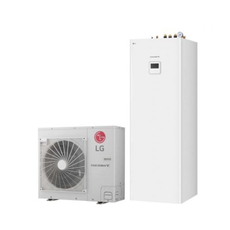 Šilumos siurblys oras - vanduo LG Therma Split su 200l talpa (HU071MR / HN0913T) 7 kW