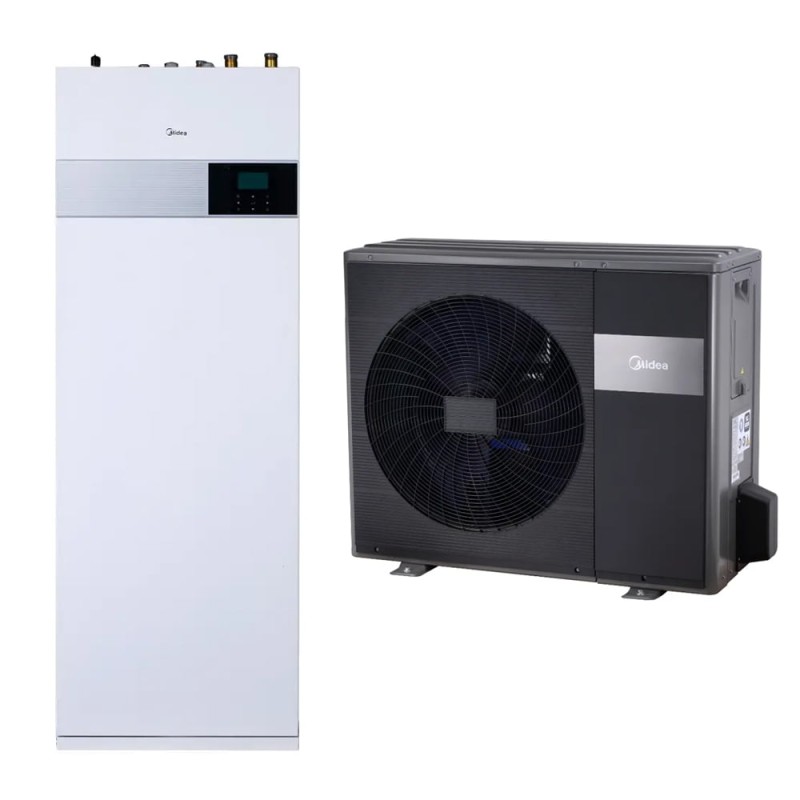 HBT-A100/190CDS90GN8-B2 / MHA-V8W/D2N8-B2 Midea šilumos siurblys oras-vanduo su talpa M-THERMAL ARCTIC