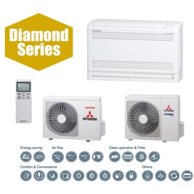 Mitsubishi Heavy Industries šilumos siurblys oras-oras SRF-ZS/ZSX, 3,5/4,5kW