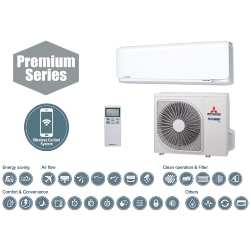 Mitsubishi Heavy Industries šilumos siurblys oras-oras SRK-ZT Nordic Inverter, 2,0/2,7 kW