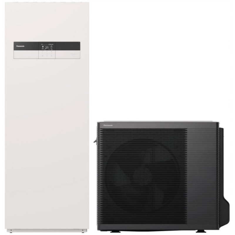 Šilumos siurblys oras - vanduo Panasonic su 185l talpa (WH-ADC0309K3E5AN / WH-UDZ05KE5) 5 kW