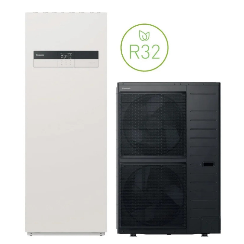 Šilumos siurblys oras - vanduo Panasonic su 260l talpa (WH-ADC0912K9E8AN3 / WH-UDZ12KE8) 12 kW