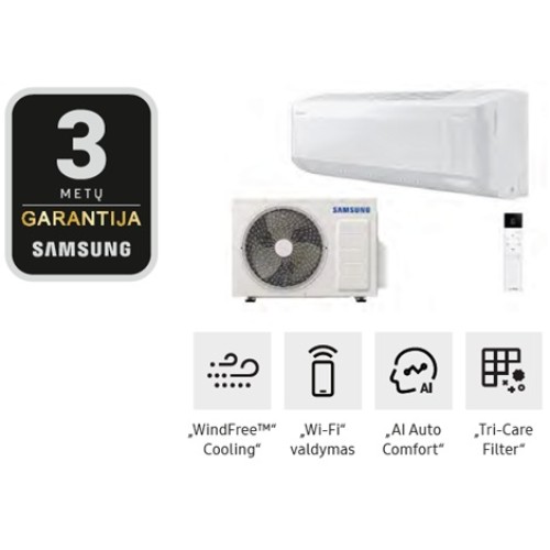 Bevėjis šilumos siurblys Samsung Wind Free Avant S2 (AR70F07C1AWNEU / AR70F07C1AWXEU) 2,0/2,2 kW