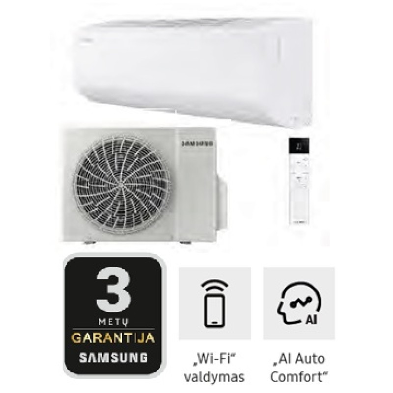 Bevėjis šilumos siurblys Samsung Wind Free Cebu S2 (AR50F15C1AHNEU / AR50F15C1AHXEU) 4,3/4,3 kW