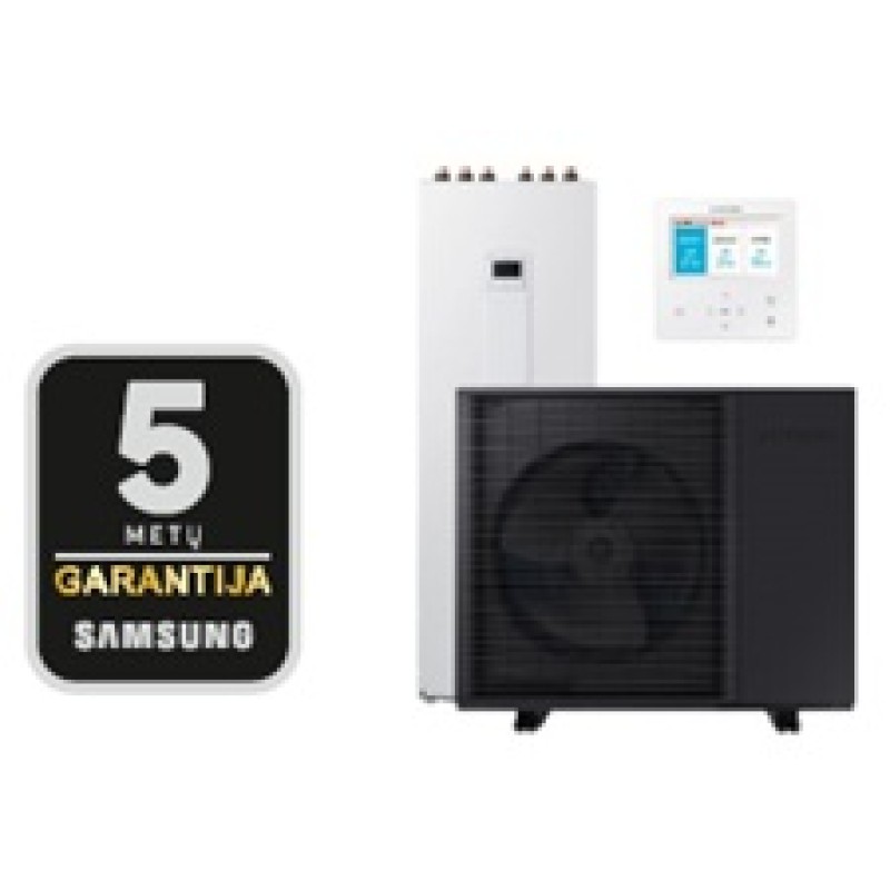 Samsung oras-vanduo šilumos siurblys su talpa (AE200CNWMEG/EU-AE080CXYDEK/EU-MWR-WW10KN) 8,0 kW