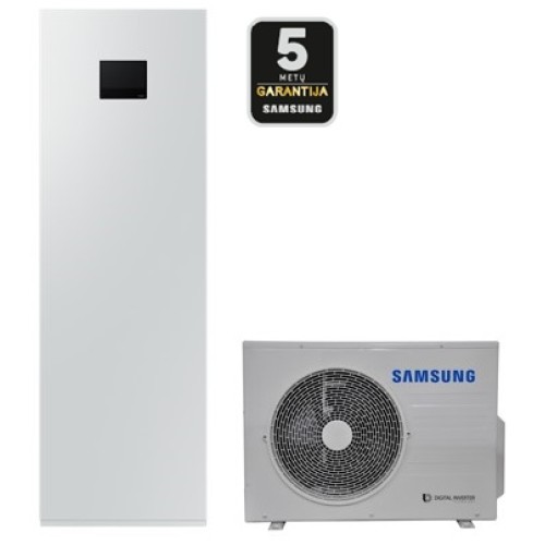 Samsung oras-vanduo šilumos siurblys su talpa (AE200DNWMPK/EU-AE050RXYDEG/EU) 5,0 kW