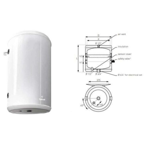 Akumuliacinė talpa Galmet SG(B) tipo (B5GLM-70-147000)