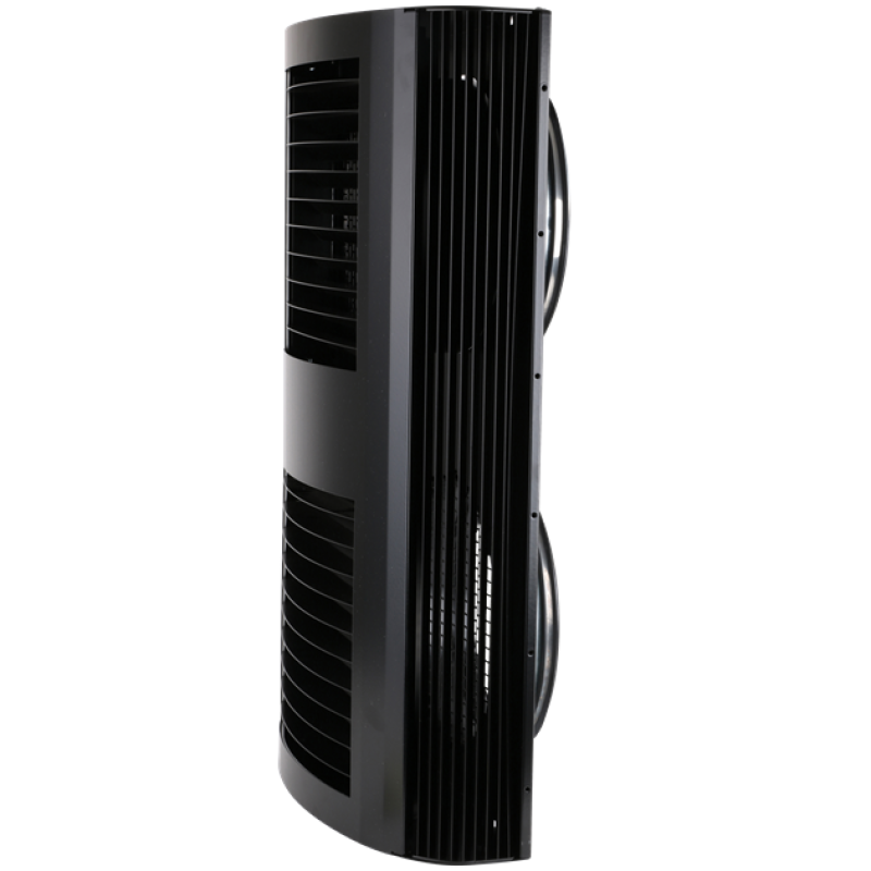 Dvigubas sieninis gaubtas 250 juodas