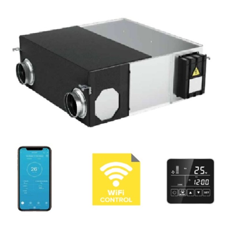 Plokštelinis FLIXX DC inverter rekuperatorius FRIGG FAH-350