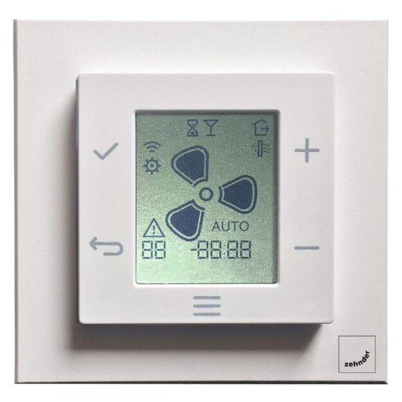 Evo Sense belaidis daugiafunkcis valdiklis su LCD ekranu Zehnder EVO serijos rekuperatoriui.