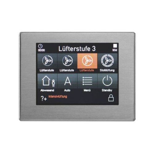 TFT RD valdymo pultas spalvotu jutikliniu skydeliu Zehnder Paul Climos ir Zehnder Paul Focus vėdinimo įrenginiams.