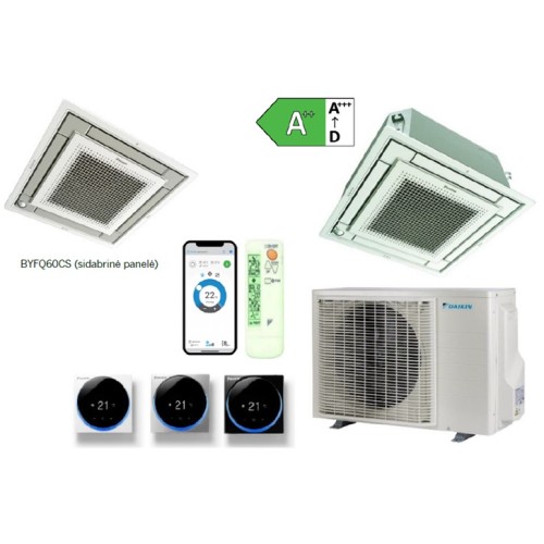 FFA50A9 / RXM50A8 Kasetinis oro kondicionierius Daikin (Fully Flat) 5,0kW / 5,8kW