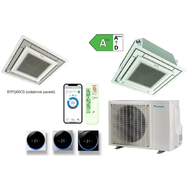 FFA60A9 / RXM60A Kasetinis oro kondicionierius Daikin (Fully Flat) 5,7kW / 7,0kW