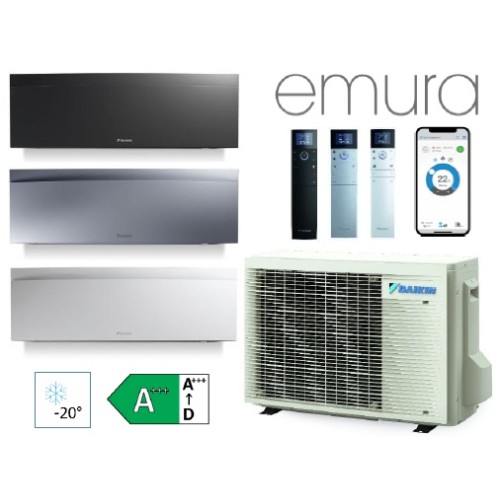 FTXJ20AB9 / RXJ20A9 Sieninis oro kondicionierius Daikin Emura 2,0kW / 2,5kW