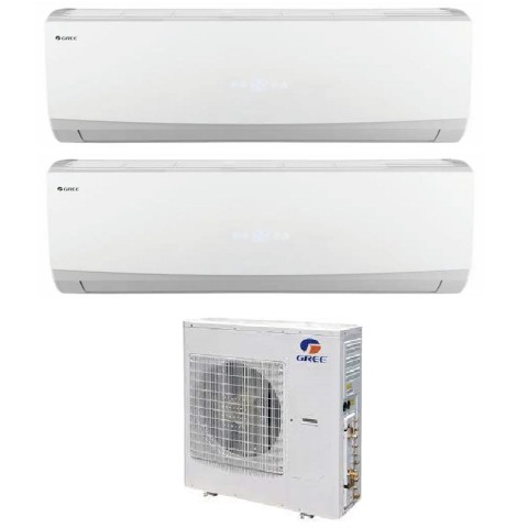 Multi split komplektas 2 kambariams Gree (GWHD(18)NK6OO + 2xGWH12QCXB–K6DNC2F/I)
