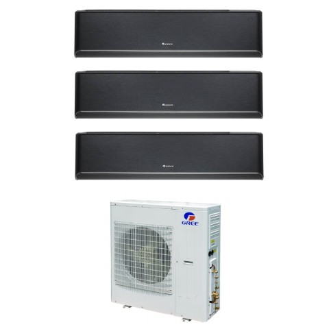 Multi split komplektas 3 kambariams Gree Airy Black (GWHD(24)NK6OO + GWH09AVCXB-DNA1B/I-B + 2xGWH12AVCXD-K6DNA1A/I-B)