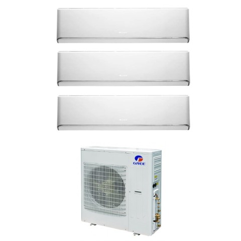 Multi split komplektas 3 kambariams Gree Airy White (GWHD(24)NK6OO + GWH09AVCXB-DNA1B/I-W + 2xGWH12AVCXD-DNA1A/I-W)