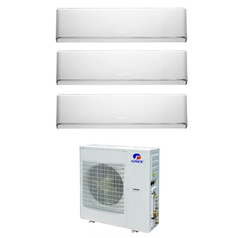 Multi split komplektas 3 kambariams Gree Airy White (GWHD(24)NK6OO + 3xGWH09AVCXB-DNA1B/I-W)