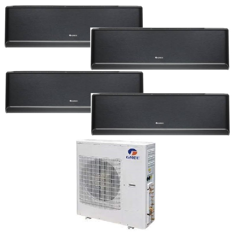 Multi split komplektas 4 kambariams Gree Airy Black (GWHD(36)NK6OO + 4xGWH09AVCXB-DNA1B/I-B)