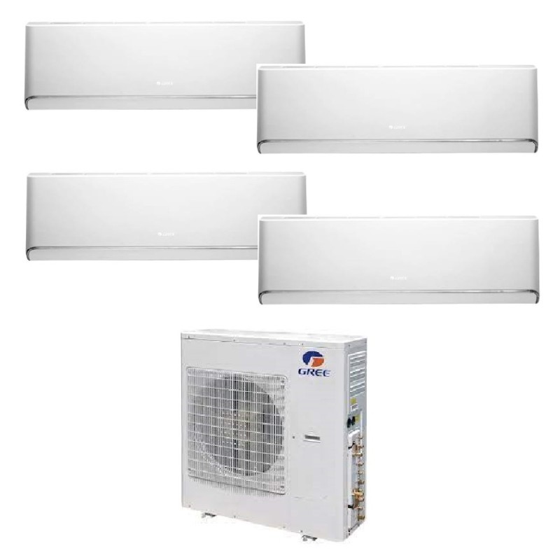 Multi split komplektas 4 kambariams Gree Airy White (GWHD(36)NK6OO + 4xGWH09AVCXB-DNA1B/I-W)