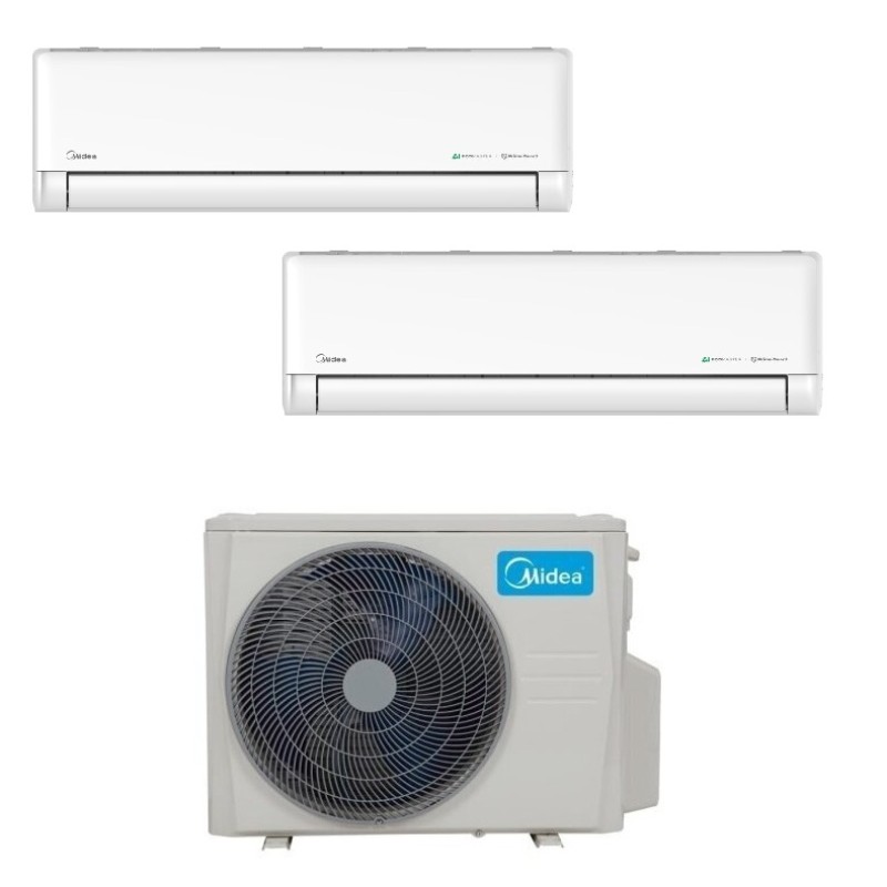Multi split komplektas 2 kambariams Midea Solstice EZ (M2OE-18HFN8-Q + 2xEZ-09RD6-I)