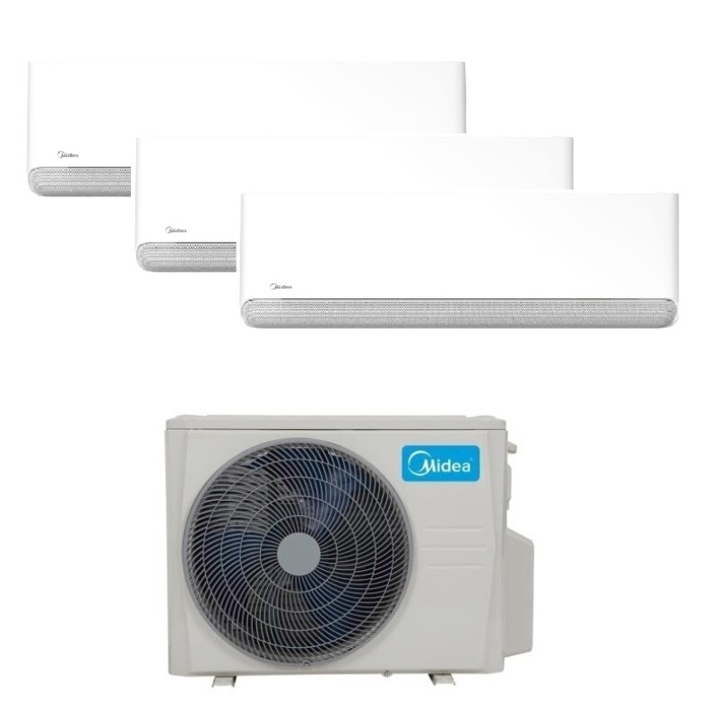 Multi split komplektas 3 kambariams Midea BREEZELESS E (M3OA-27HFN8-Q + 3xMSCB1BU-09HRFN8-QRD1GW)