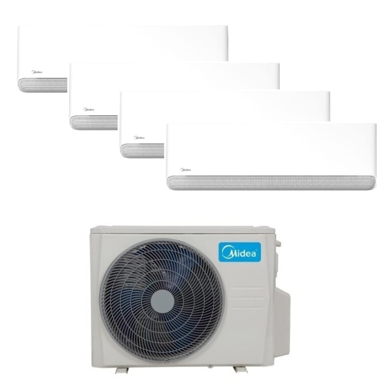 Multi split komplektas 4 kambariams Midea BREEZELESS E (M4OB-36HFN8-Q + 2xMSCB1BU-09HRFN8-QRD1GW + 2xMSCB1BU-12HRFN8-QRD1GW)