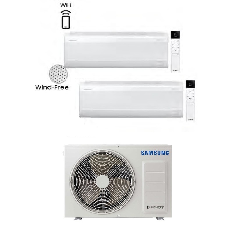 Multi split komplektas 2 kambariams Samsung (AJ050TXJ2KG/EU + AR60F07C1AWNEU + AR60F09C1AWNEU)